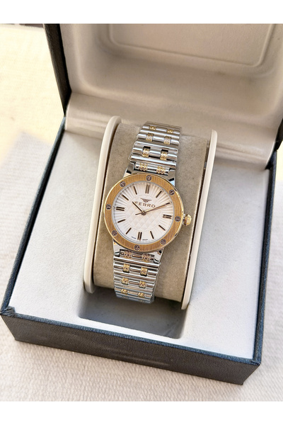 FERRO Sarı ve Gümüş Çelik Kordon Kadın Kol Saati FL43010A-D 3ATM Su Geçirmez 2 Yıl Garantili