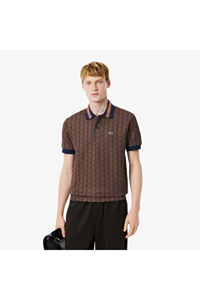 Lacoste Classic Fit Monogram Jacquard Polo Shirt - DH1417-00-9I4
