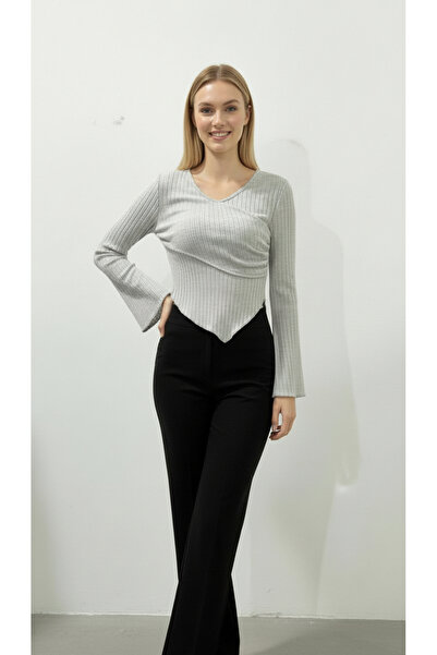 peri tower ΝΕΟ ΠΡΟΪΟΝ Γυναικεία πλεκτή μπλούζα με λαιμόκοψη 0041