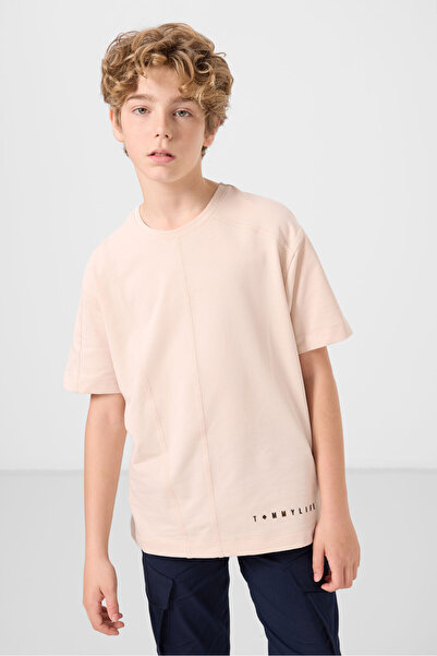 TOMMY LIFE Μπλουζάκι μπλουζάκι από μαλακό βαμβακερό μπλουζάκι Oversize Basic Boy - 11297