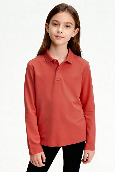 TOMMY LIFE Basic Polo Neck 2-Pack Navy Blue-Coral Unisex Kids T-Shirt - 11170