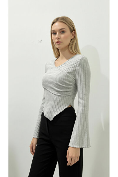 peri tower ΝΕΟ ΠΡΟΪΟΝ Γυναικεία πλεκτή μπλούζα με λαιμόκοψη 0041