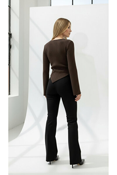 peri tower ΝΕΟ ΠΡΟΪΟΝ Γυναικεία πλεκτή μπλούζα με λαιμόκοψη 0041