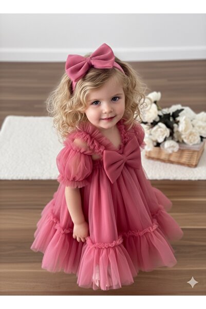 BİYA BABY kız çocuk ve bebek tül doğum günü özel gün elbisesi tütü elbise