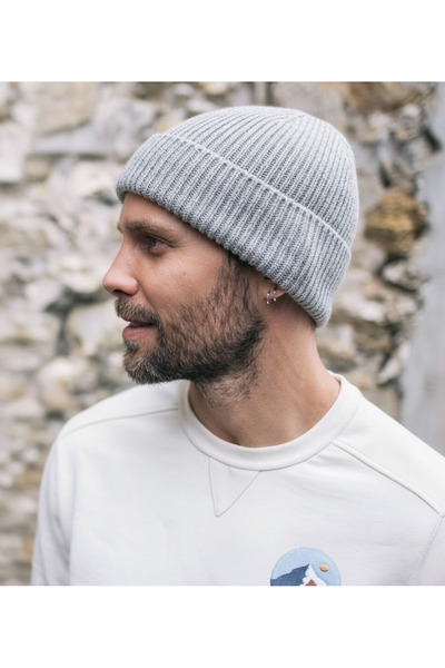 OnMyHead Beige Folded Knitwear Beanie