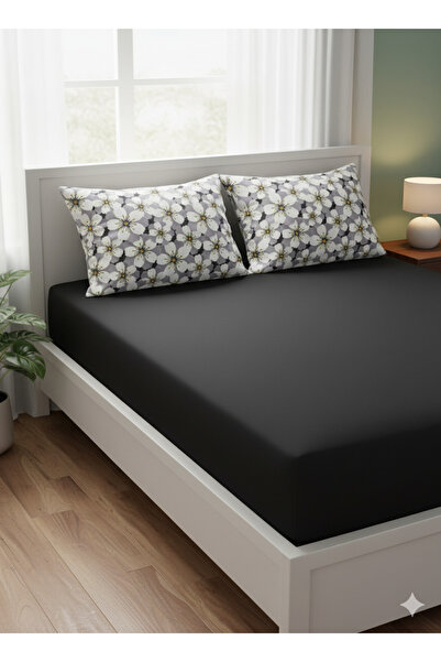 pınarhome collectıon 100% COTTON FABRIC RUBBERED SHEET+PILLOW CASE CORNER DEEP 28-30 CM SOFT FABRIC NEW SEASON