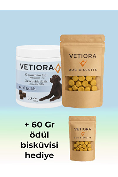 VETIORA Köpek Kas ve Eklem Güçlendirici Glukozamin, Kondroitin, MSM, Hyaluronik, Ödül Formunda 150 gr