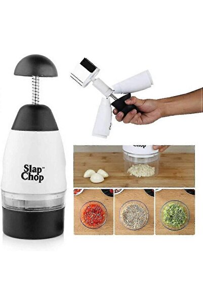 OEM Manual chopper, Slap Chop, Plastic/Stainless Steel, 25x8.5 cm, White/Black