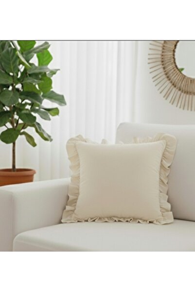 ALTINPAMUK Beige Bohemian Square Washcloth - Natural Ruffle Detail