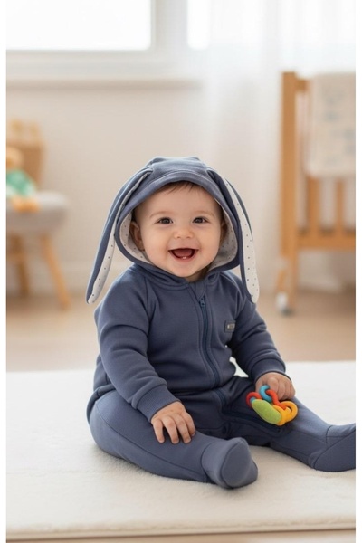 genybaby Unisex Baby Rabbit Eared Unisex Jumpsuit