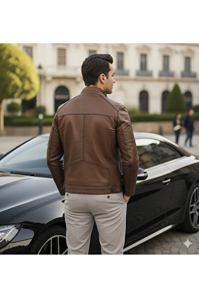 SNR Genuine Lambskin Men Leather Coat Real Leather Jacket Soft Leather