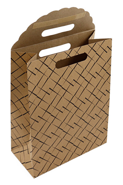 repro design Ufuk Çizgisi Baskılı Premium Zarf Model Karton Çanta 25 X 32 X 12 Cm 1 Adet Hediye Kutusu