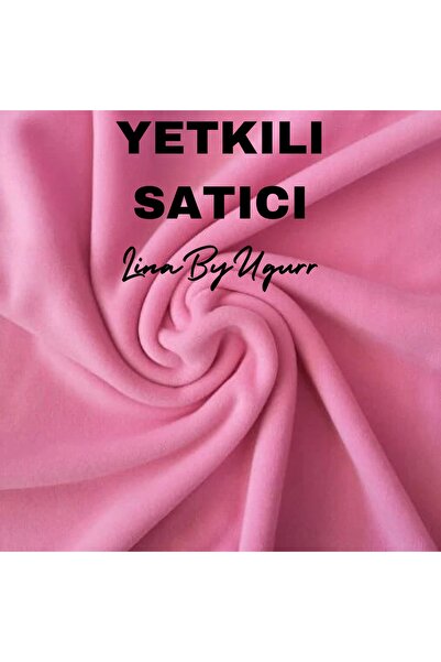 LinaByUgurr Pembe Universal Kaliteli Tüylenmez Kalın Polar Kumaş En 180cm (1 ADET=1 METRE)