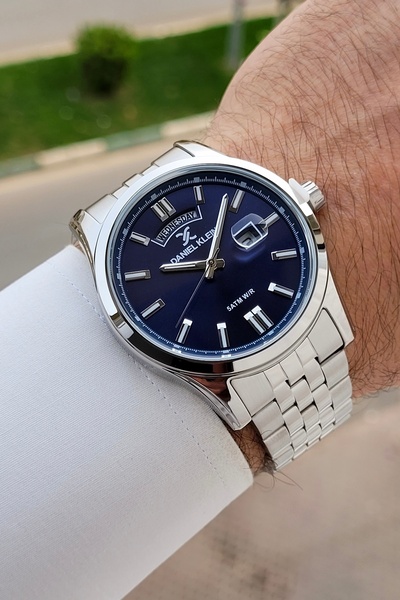 Daniel Klein Kadranı Lacivert Kordonu Gri Renk Ayarlanabilir Kordonlu 43 mm E...