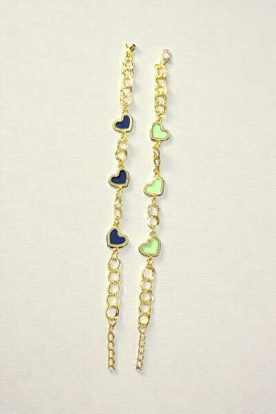 BLIZGANTIS Gold Chain Heart Figured 2-Piece Bracelet