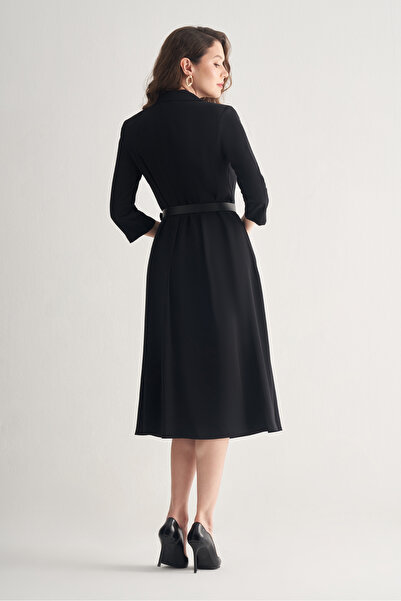 UTOPIAN Kemerli Truvakar Midi Elbise