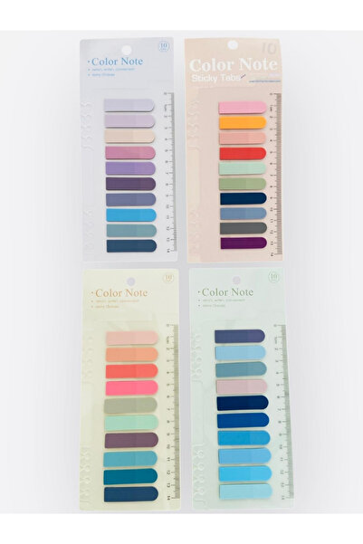 ÖZ OFİS Pastel Tonlar 800 Yaprak Şeffaf Cetvelli Postit Not Kağıdı Seti 4 Adet set-2