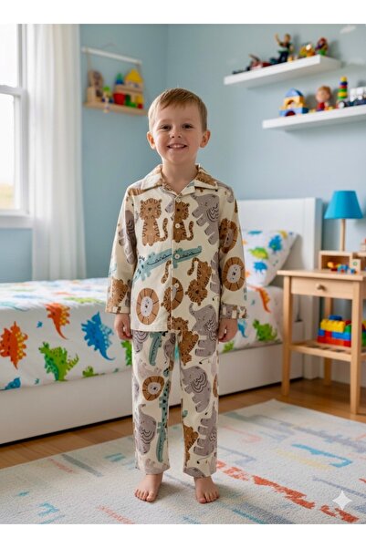 Enie Girls Boys Long Sleeve 100% Cotton Button down Pajama Set