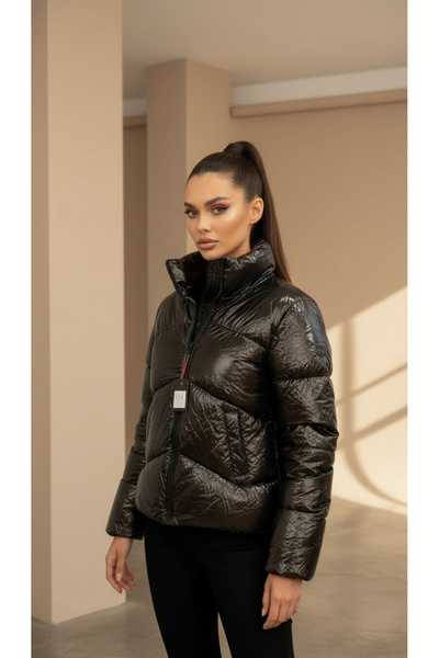 LİBREPRİVE Siyah Kısa Şişme Mont