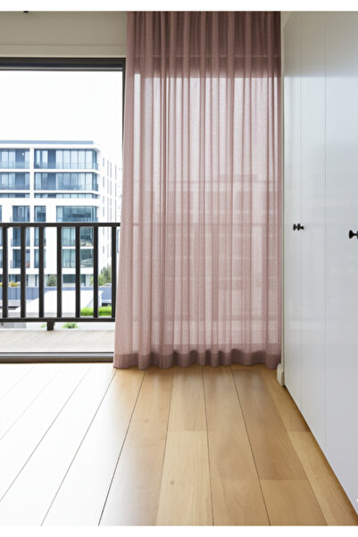 Ran Perde Kalın Dokulu Zırh Tül Perde - Lila - Pileli Dikim 1x2,5 Pile