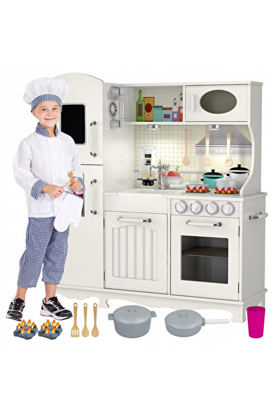 İSP Bucatarie din lemn, cu lumini si sunete, 98 Cm, "ISP Big Kitchen "