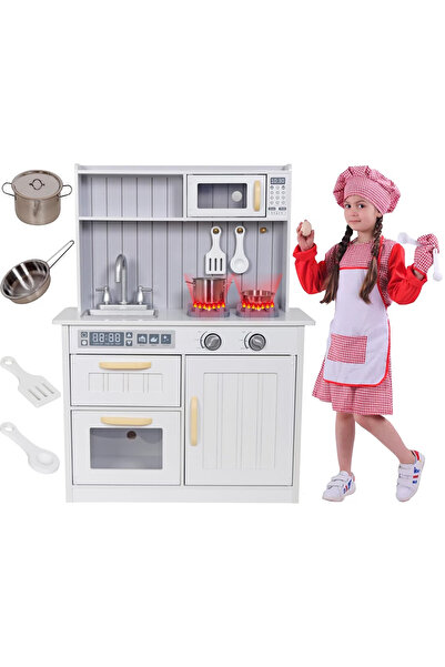 LikeSmart Bucatarie din lemn pentru copii Kiddie Cookery, 89 Cm