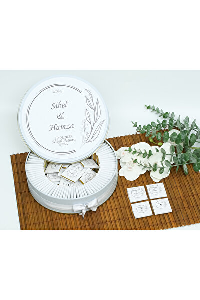 Angel Gift Chocolate 100 Adet Isme Özel Nikah/söz/nişan Hatırası Hediyelik Çi...