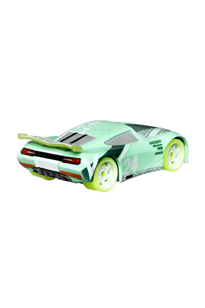 mattel CARS GLOW RACERS CHASE RACELOTT METAL CAR 1 TO 55 SCALE