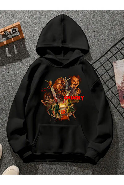 COMVİCHO سويت شيرت تشاكى مطبوع للجنسين