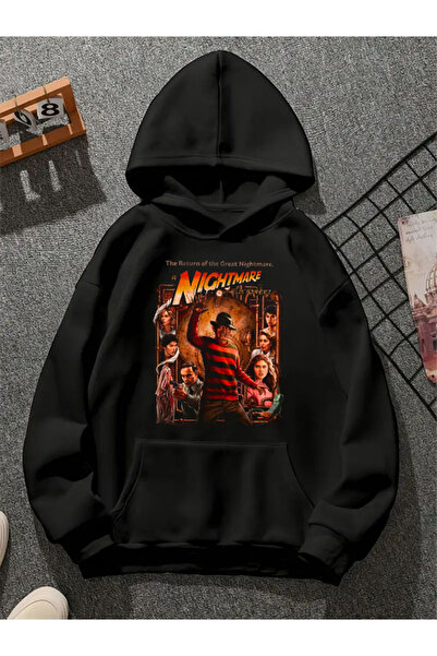 COMVİCHO فريدي 3 مطبوع سويت شيرت للجنسين