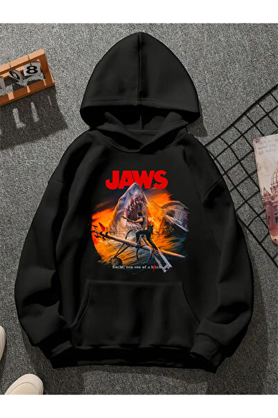 COMVİCHO Jaws 3 Printed Unisex Sweatshirt
