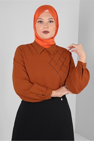 Alvina Plus Size Stone Detailled Tunic 20236