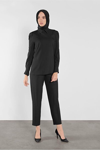 TRENDTESETTÜR ΓΥΝΑΙΚΕΙΟ ΜΑΥΡΟ ΠΟΥΚΑΜΙΣΟ ΜΕ ΜΑΥΡΟ ΜΑΝΙΚΙΟ ΜΠΛΟΥΖΑ ΜΕ ΠΟΥΚΑΜΙΣΟ 41222