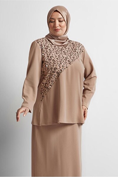 TRENDTESETTÜR Women Beige (K.Beige) Patterned Skirt Suit t 20192