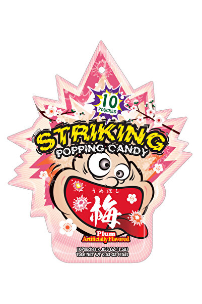 Striking Popping Candy Plum Flavor - Carton (15g x 48 packs)