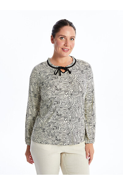 LC Waikiki Γυναικεία μπλούζα με σχέδιο - Δέσιμο γιακά