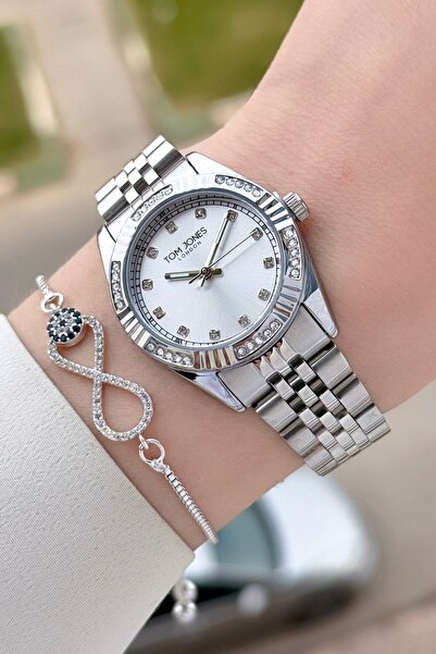 Tom Jones Gümüş Renk 30 mm Kadın Kol Saati ve Bileklik