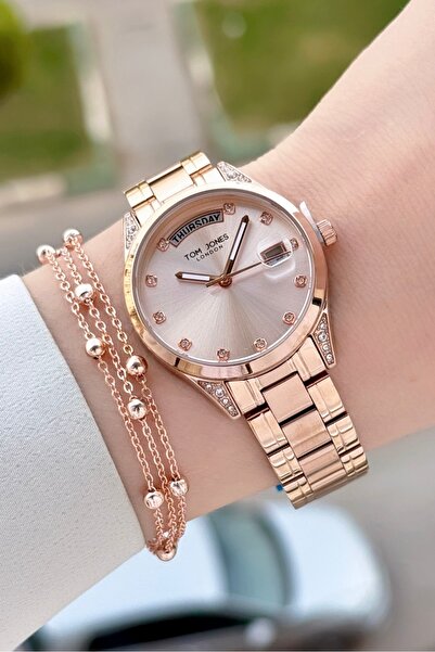 Tom Jones Rose Renk 32 mm Kadın Kol Saati ve Bileklik