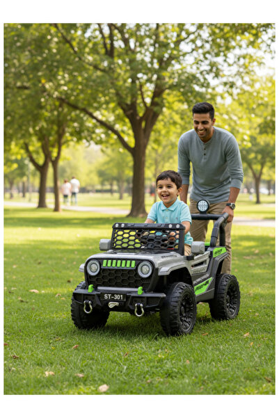 CAR Electric 6V×2, Dual Batteries, Dual 380 Motors with LED Lights,Safety Belt 29-F529-GRAY