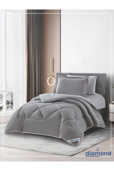 Donetella طقم لحاف من 4 قطع - مقاس مفرد 170×230 سم، مصنوع من الألياف الدقيقة،...