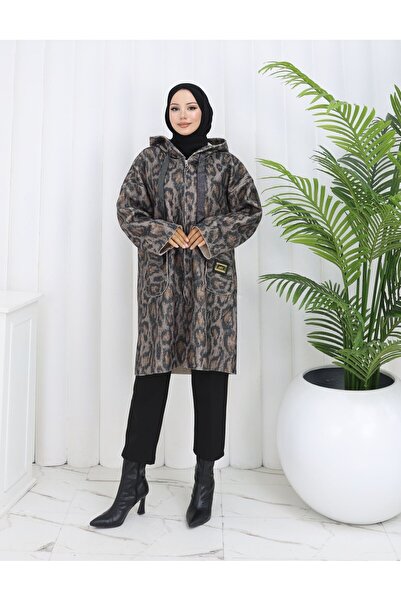 MİSS M.A.T FASHİON Leopard Pattern Recovery Accessory Wear It and Show It Cap Embroidery Detail