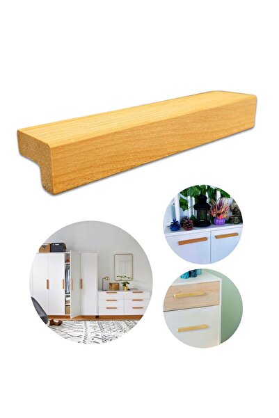 Palwin Modern Tasarım Çekmece Dolap Kulpu, Doğal Ahşap Kulp, Mobilya Mutfak D...