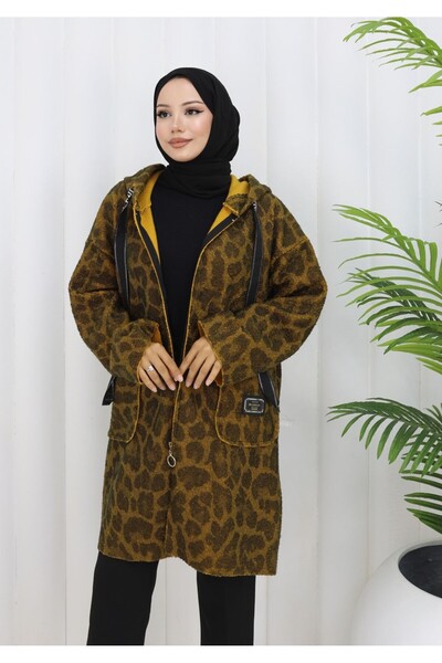 MİSS M.A.T FASHİON Leopard Pattern Recovery Accessory Wear It and Show It Cap Embroidery Detail