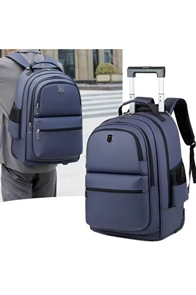 Generic Rolling Travel Backpack with Retractable Handle - 18 Inch Wheeled Laptop Bag, Waterproof & Convertib