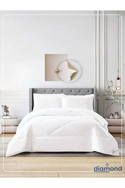 Donetella 3-Piece Comforter Set – King Size 260x240 cm, Microfiber, Solid Quilted 350 Gsm Filling