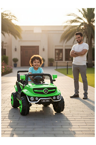 CAR سيارة كهربائية رباعية الدفع بمحركين وبطاريتين، RC 25-F576-GREEN