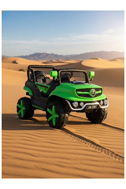 CAR سيارة كهربائية رباعية الدفع بمحركين وبطاريتين، RC 25-F576-GREEN