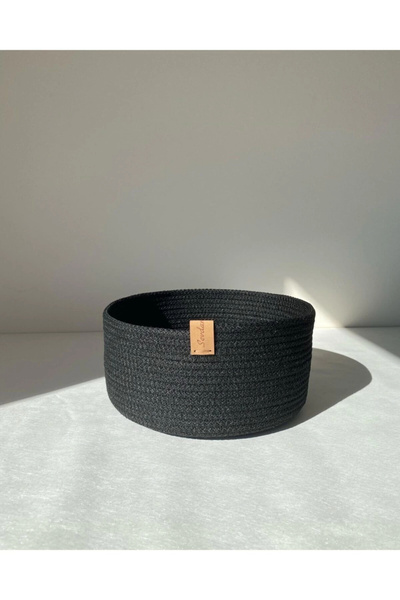 Sevdam Sepet Μεσαίου μεγέθους Μαύρο Διακοσμητικό Κουτί - Αποθήκευση πολλαπλών χρήσεων και αξεσουάρ μπάνιου