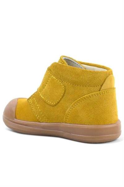 Rakerplus Yoohoo Genuine Leather Yellow Velcro Unisex Baby Boots