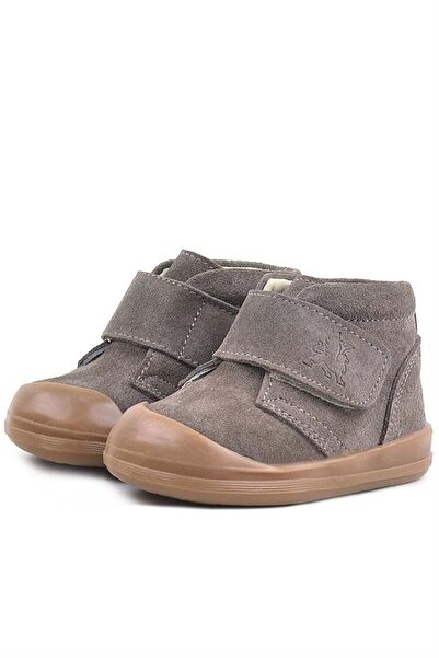 Rakerplus Yoohoo Genuine Leather Sand Color Velcro Unisex Baby Boots